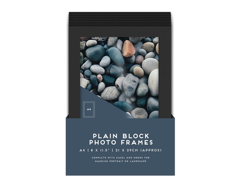 Wholesale Black Block Photo Frame A4 1pk PDQ