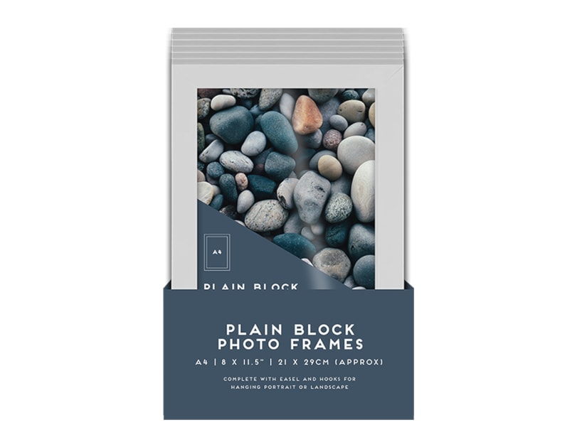 Wholesale White Block Photo Frame A4 1pk PDQ