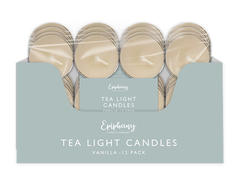 Wholesale Vanilla Tealight Candles 12pk