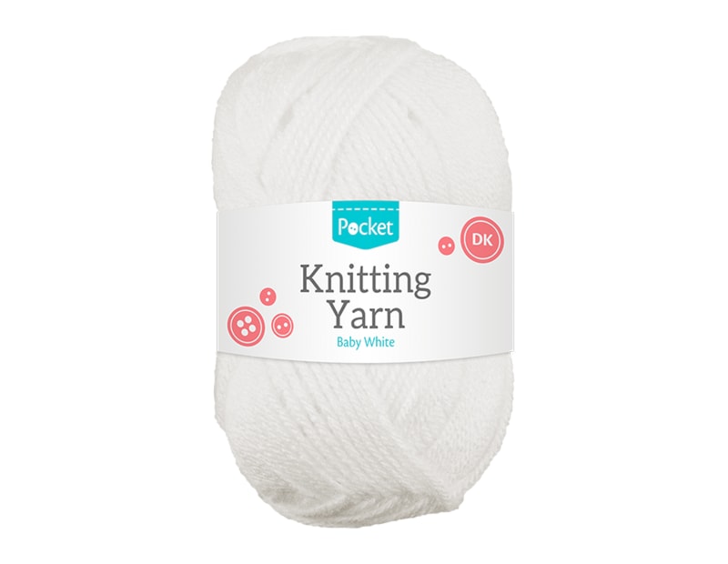 Wholesale Acrylic knitting yarn baby white 75g