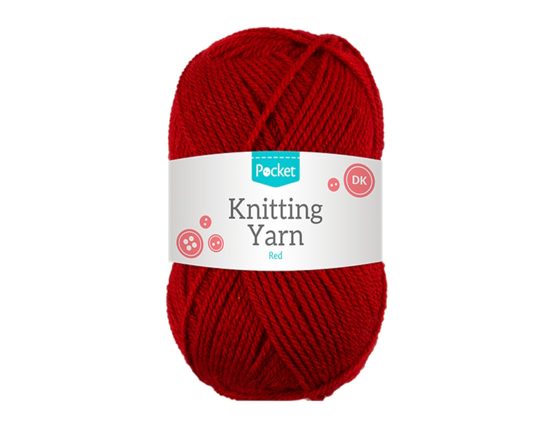 Wholesale Acrylic Knitting Yarn Red 75g