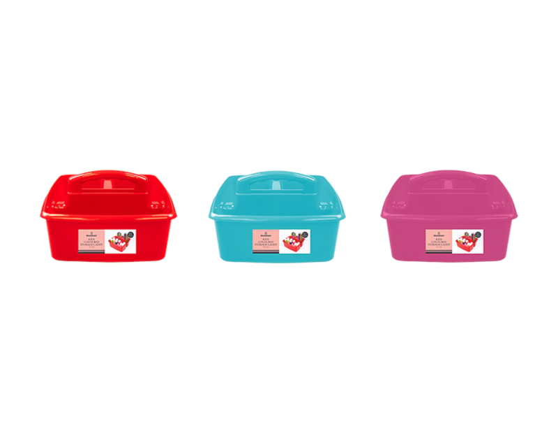 Wholesale Kids Coloured Storage Caddy with Handle