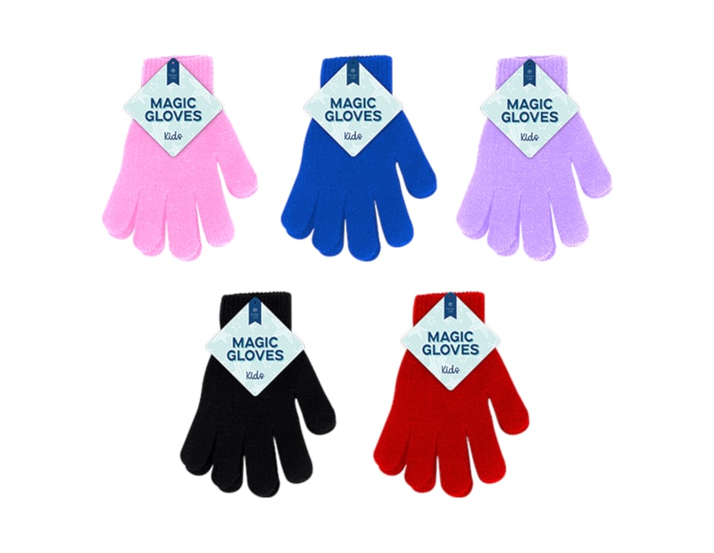 Wholesale Kids Plain Magic Gloves