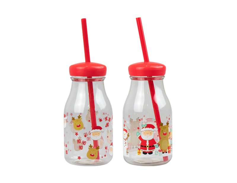 Wholesale Kids Plastic Milk Jar & Straw