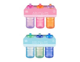 Wholesale Kids Pull Top Sports Bottle 3pk 550ml