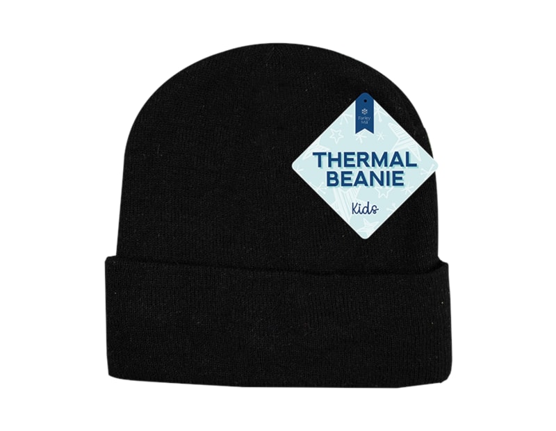 Wholesale Kids Thermal Lined Plain Beanie Hat