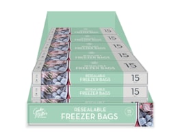 Wholesale Resealable Freezer Bags 15pk CDU