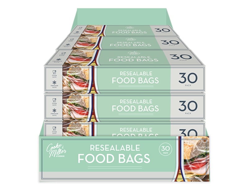 Wholesale Resealable Food Bags 30pk CDU