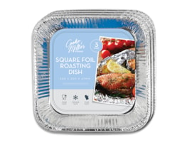 Square Foil Roasting Dishes 3pk