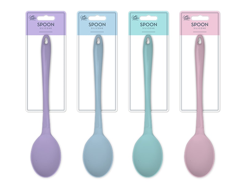 Wholesale Pastel Silicone Solid Spoon