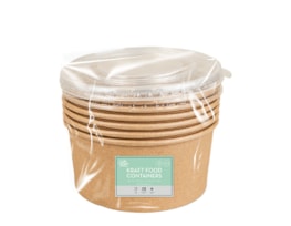 Wholesale Kraft Food Containers 1.2L 6pk