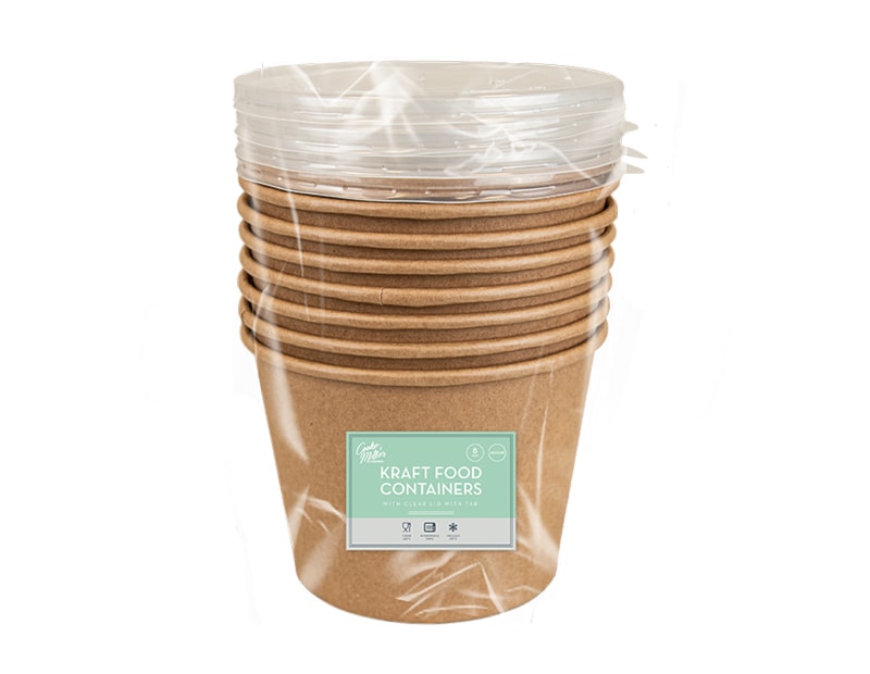 Wholesale Kraft Food Containers 1L 8pk