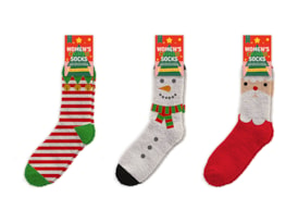 Wholesale Ladies Cosy Christmas Socks