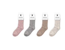 Wholesale Ladies Cozy Plain Socks