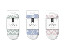 Wholesale Ladies Printed Cosy Socks 2pk