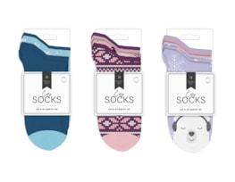 Wholesale Ladies Printed Crew Socks 5pk