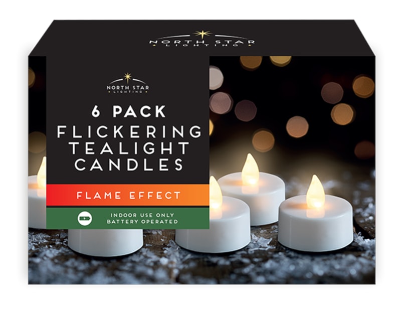 Wholesale LED White Flickering Tea Lights