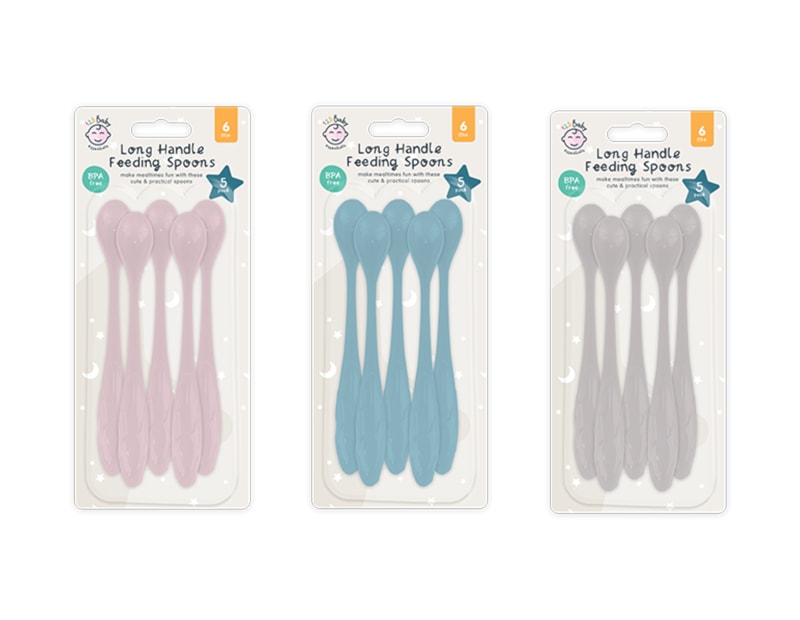 Wholesale Long Handle Feeding Spoon 5 Pack