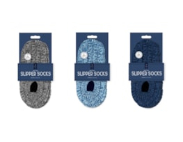 Wholesale Mens Marl Knitted Slipper Socks