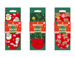 Wholesale Mens Novelty Christmas Cosy Socks 2pk