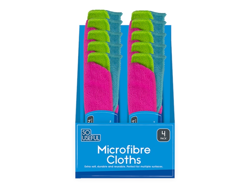 Wholesale Microfibre Cloths 3pk CDU