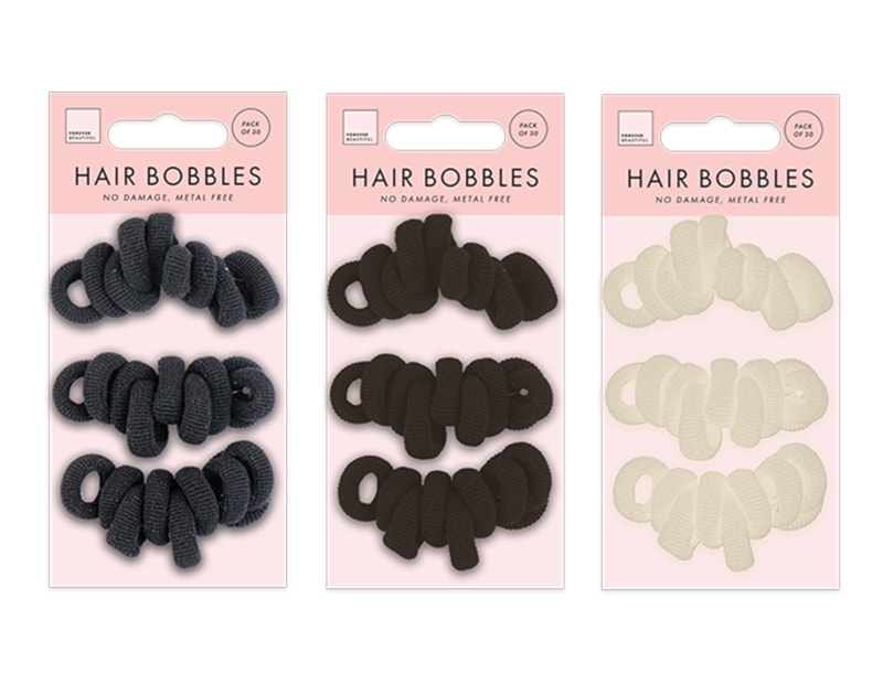 Wholesale Mini Rolled Hair Bobbles 30pk