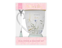 Wholesale Wonderful Nan Mug, Spoon & Coaster Set