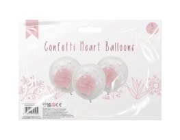 Wholesale Mother's Day Confetti Heart Balloons 3pk