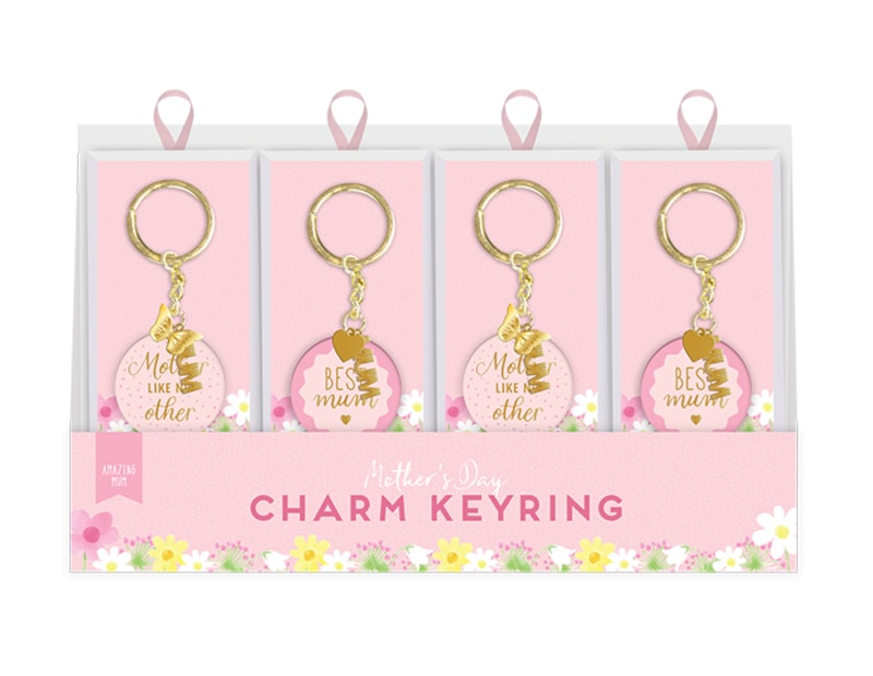 Wholesale Mother's Day Metal Keyring PDQ