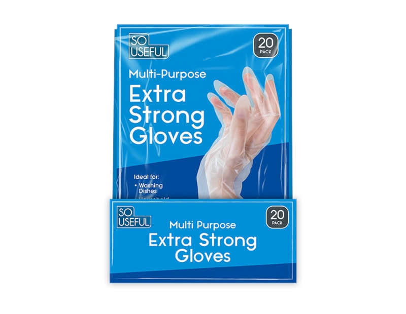 Wholesale Multi Purpose Extra Strong Gloves 20pk CDU