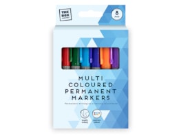 Wholesale Multicoloured permanent markers 8pk