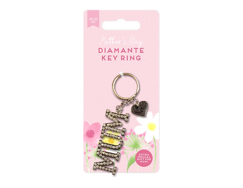 Wholesale Mum Diamante Keyring