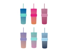 Wholesale Ombre Tumbler with Straw 700ml