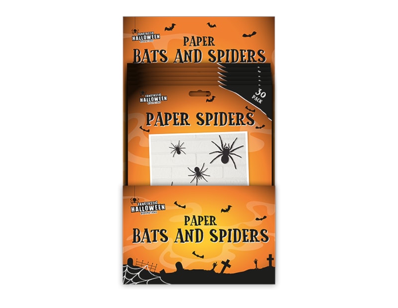 Wholesale Paper Bats & Spiders 30pk PDQ