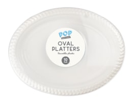 Wholesale White Plastic Oval Platters