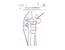 Wholesale Pastel Silly Straws 5pk