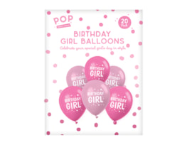 Wholesale Birthday Girl Balloons 20pk