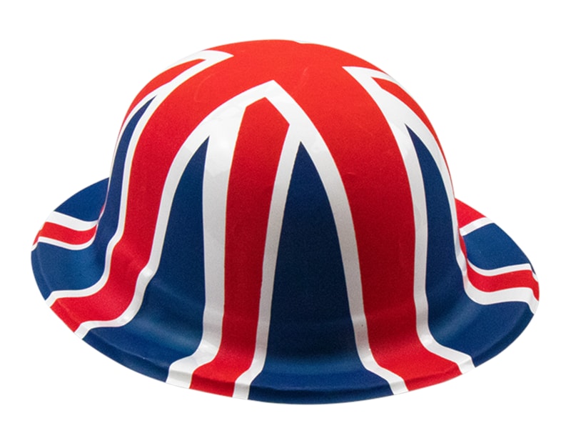 Union Jack Plastic Bowler Hat