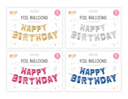 Wholesale Metallic Happy Birthday Foil Balloons