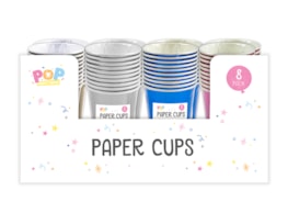 Wholesale Metallic Paper Cups 8Pk PDQ