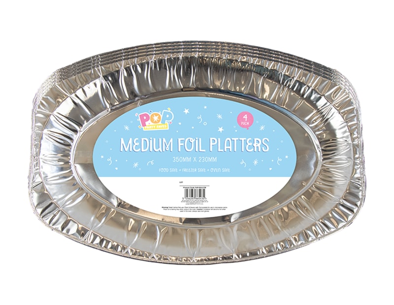 Medium Foil Platters 4pk