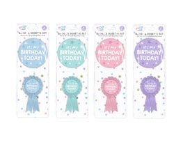 Wholesale Pastel Birthday Party Badge Set - 2 Piece