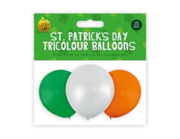 Wholesale St. Patrick's Day Tricolour Balloons 15pk