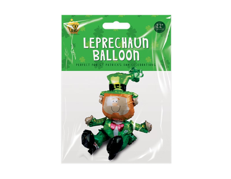 Wholesale St Patricks Day Sitting Leprechaun Balloon 22"| Gem imports Ltd