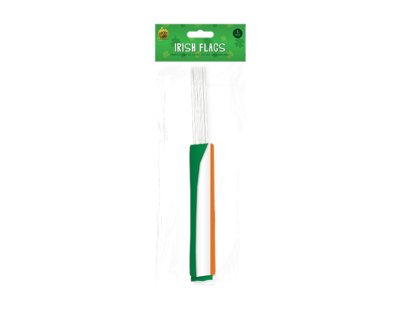 Wholesale Irish Plastic Flags 5pk