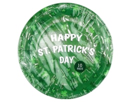 Wholesale St. Patricks Day paper plates 22.5cm 10pk| Gem imports Ltd