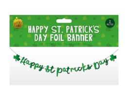 Wholesale Happy St Patrick's Day Foil Banner 2m