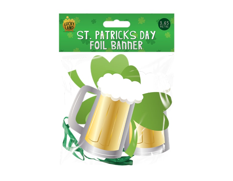 Wholesale St Patricks Day foil banner 3.65