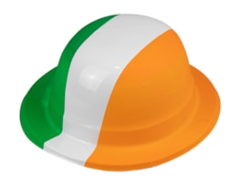 Wholesale Irish Flag Plastic Bowler Hat