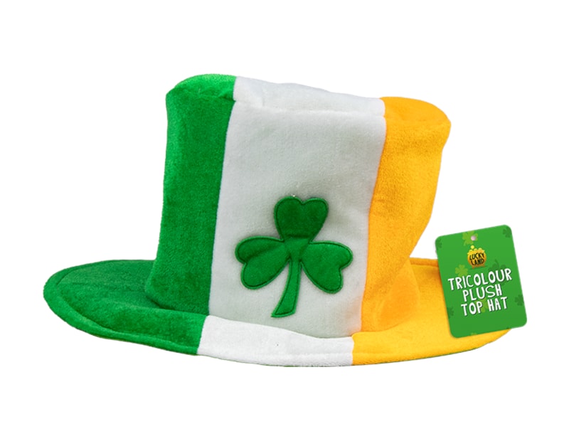 Wholesale Irish Tricolour Plush Top Hat| Gem imports Ltd